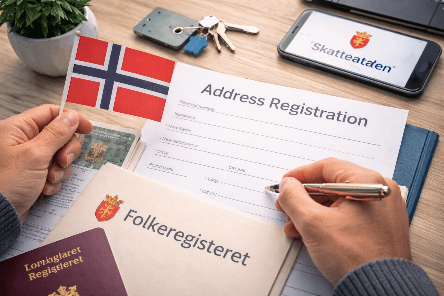 Hvordan registrere adresse i Norge (Folkeregisteret guide)